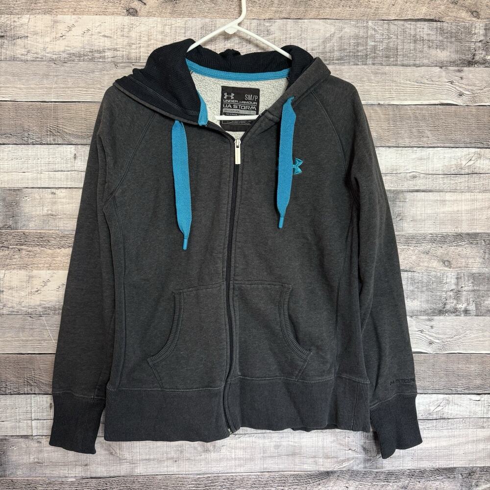 Under Armour Women's Storm Full Zip Hoodie Black Jacket Size Small